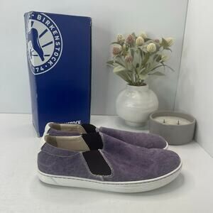 Birkenstock Barrie Canvas Slip-On Shoes Lemon Narrow Fit Women 10/Men 8/EU41 NWB